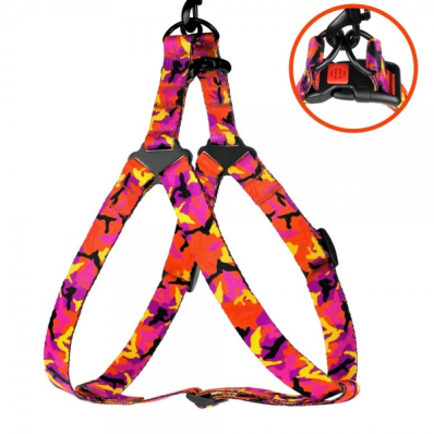 Bronzedog Urban Camo Нейлонова шлея для собак, рожева