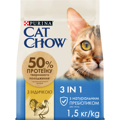 Cat Chow 3 in 1 Turkey Сухий корм 3 в 1 з індичкою