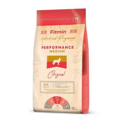 Fitmin Dog Medium Performance - повноцінний висококалорійний сухий корм для дорослих собак середніх порід