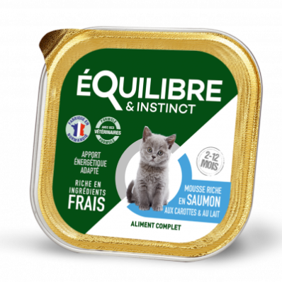 Equilibre & Instinct Мус для кошенят із лососем, морквою та молоком