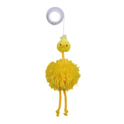 TRIXIE Іграшка курка з брязкальцем на гумці для котів