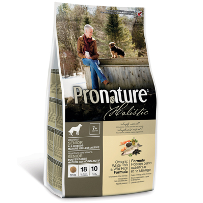 Pronature Holistic Dog Oceanic White Fish & Wild Rice Сухий корм з рибою для зрілих собак