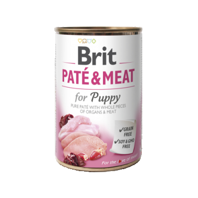 Brit Care Pate & Meat Puppy Chicken with Turkey - консерва для цуценят з куркою та індичкою