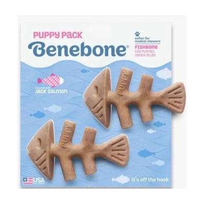 Benebone Fishbone 2-Pack Tiny Puppy Набір із двох жувальних іграшок для цуценят