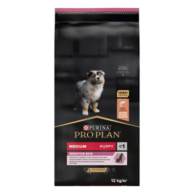 Pro Plan Puppy Medium Sensitive Skin OptiDerma Salmon Сухий корм з лососем для цуценят середніх порід