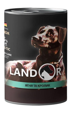 Landor Dog Senior & Adult Lamb & Rabbit Вологий корм із м'ясом ягняти та кролика для собак похилого віку