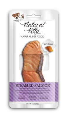 Natural Kitty Original Series Steamed Salmon Ласощі для котів та собак у вигляді шматочків лосося