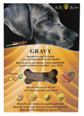 Rolls Rocky Gravy Печиво для собак зі смаком м'ясної підливи