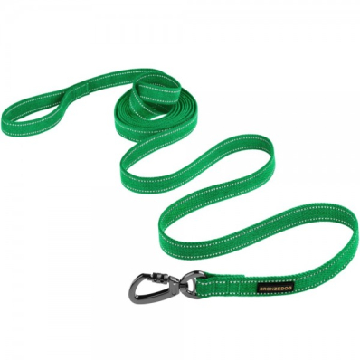 Bronzedog Cotton Брезентовий повідець для собак, смарагдовий