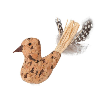 Eastland Іграшка для котів, пташка з котячою м'ятою із натуральної пробки та плюшу