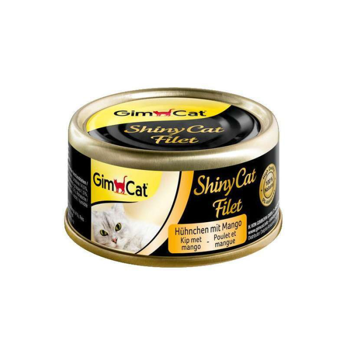 GimCat Shiny Cat Filet chicken and mango - консервы для кошек, с курицей и манго