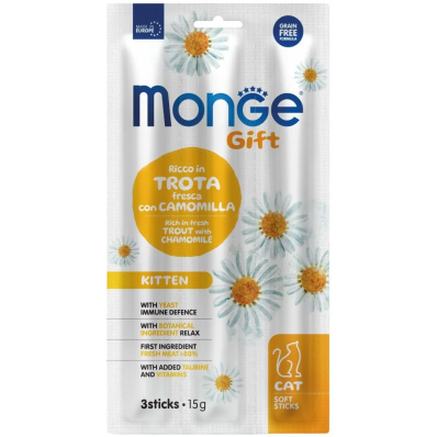 Monge Gift Cat Kitten - ласощі для кошенят, форель з ромашкою