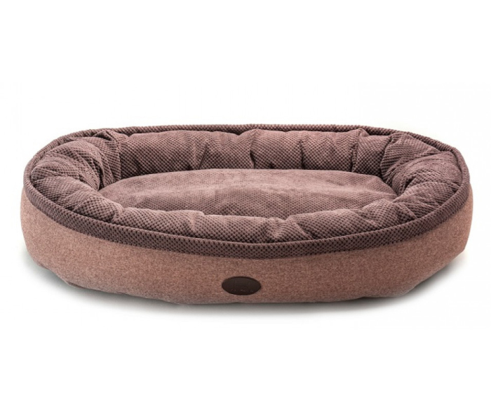 Harley and Cho Donut Soft Touch Brown Овальний лежак для собак