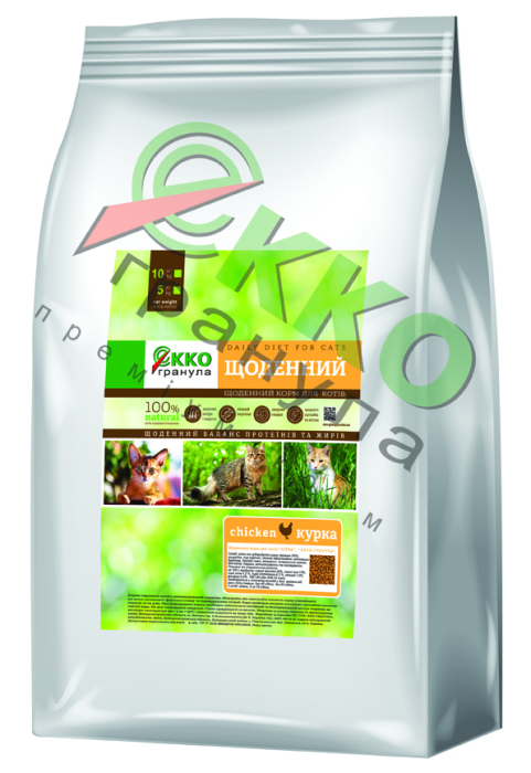 Екко гранула For Cat Chicken - Сухой корм для кошек "Ежедневный" с курицей