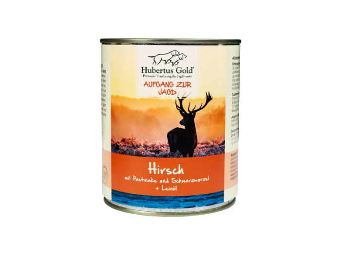 Hubertus Gold Hirsch mit Pastinake - консервований корм "Оленина з пастернаком, чорним коренем та лляною олією" для собак