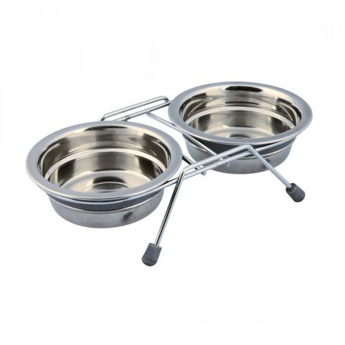 Trixie Миска для котів, подвійна на нековзаючій підставці