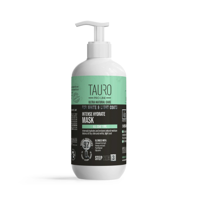 Tauro Pro Line Ultra Natural Care for White and Light Інтенсивно зволожуюча маска для шерсті та шкіри собак і котів білого, світлого забарвлення
