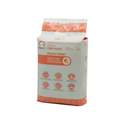 MISOKO&CO Одноразові пелюшки для собак з ароматом персика (цуценята та кісточки), 45х60 см