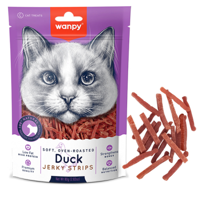 Wanpy Soft Duck Jerky Strips Смужки м'якого качиного філе для котів