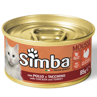 Simba Cat Mousse with Chicken and Turkey - Ніжний мус з куркою та індичкою для кішок