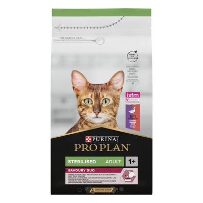 Pro Plan Cat Adult Sterilised Savoury Duo Duck & Liver Сухой корм с уткой и печенью для стерилизованных котов