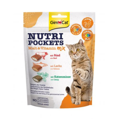 GimCat Nutri Pockets - вітамінні ласощі для котів (мультивітамін)