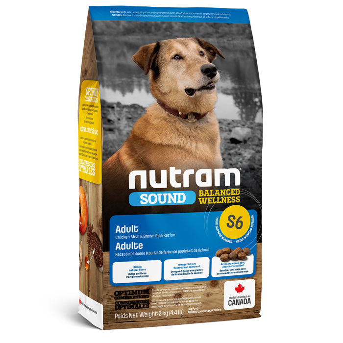 Nutram S6 Sound Balanced Wellness Adult Dog - сухий корм з куркою і коричневим рисом для дорослих собак