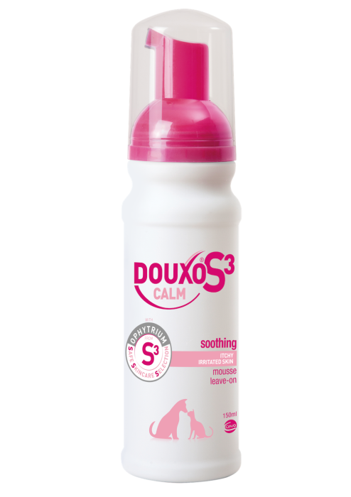 Ceva Douxo S3 Calm Mousse - мус з високою концентрацією офітріуму для котів  та собак з чутливою, сверблячою або подразненою шкірою.