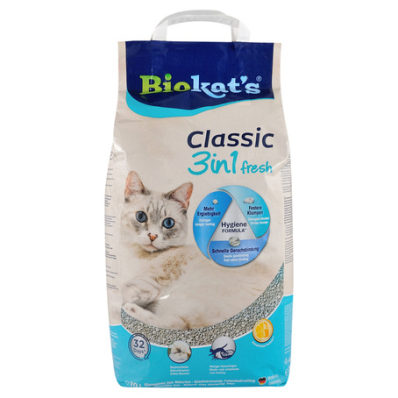 Biokats Classic Fresh 3in1 Cotton Blossom - бентонітовий наповнювач для котячого туалету
