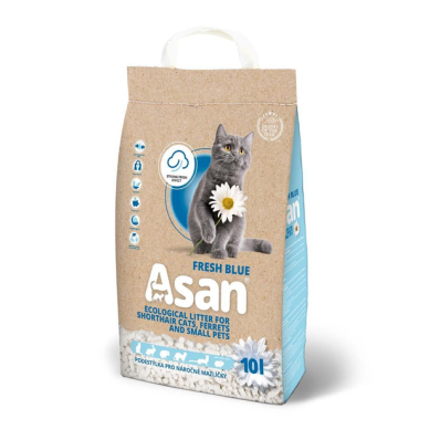 Asan Fresh blue Еконаповнювач з целюлози для котів та гризунів, нейтралізатор запаху