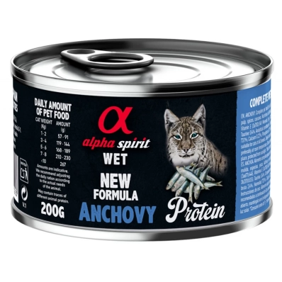 Alpha Spirit Cat Anchovy Protein Полнорационный влажный корм с анчоусами для взрослых кошек