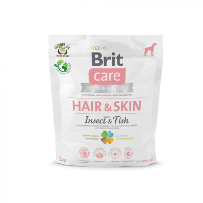 Brit Care Hair & Skin Insect & Fish - гіпоалергенний сухий корм для собак з чутливим травленням