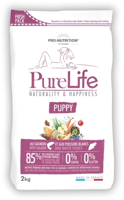 Pro-Nutrition РURE LIFE PUPPY Сухий беззерновий корм з лососем та білою рибою для цуценят і собак наприкінці вагітності та під час лактації, для усіх порід