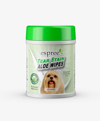 ESPREE Tear Stain Wipes - вологі серветки з алое вера для очищення забруднень під очима для собак