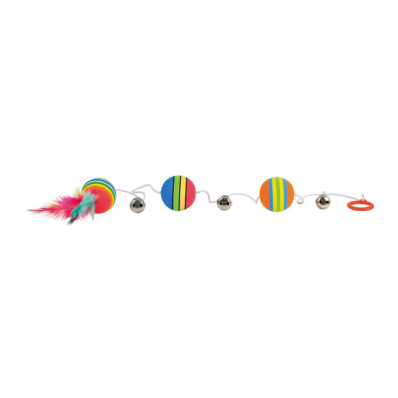 TRIXIE Rainbow ball on band - іграшка для котів