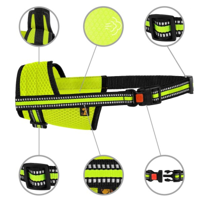 Bronzedog Mesh Універсальний намордник для собак, лимонний