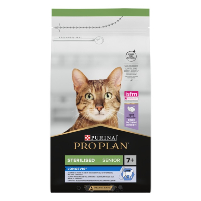 Pro Plan Cat Sterilised Senior Longevis Turkey Сухой корм с индейкой для стерилизованных котов в возрасте 7+