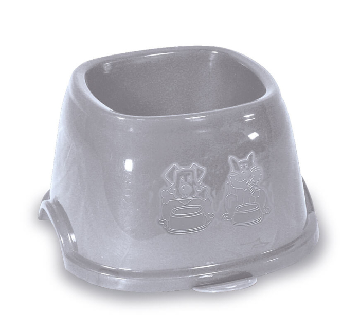 Stefanplast Break 9 Миска пластикова для котів і собак 0,7 л, сіра