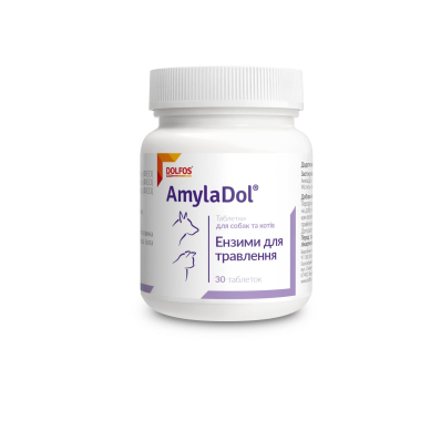 Dolfos AmylaDol - вітамінно-мінеральна добавка при захворюваннях підшлункової залози для собак та котів