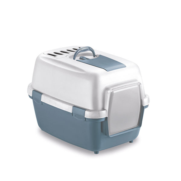 Stefanplast Wiva Cat Туалет для котів з фільтром, металево-синій