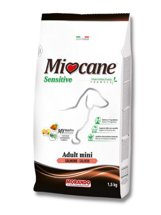 Morando MioCane Mini Sensitive Monoprotein - сухий корм для собак малих порід з лососем