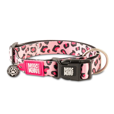 Max & Molly Urban Pets Smart ID Collar Leopard Pink Нашийник для собак