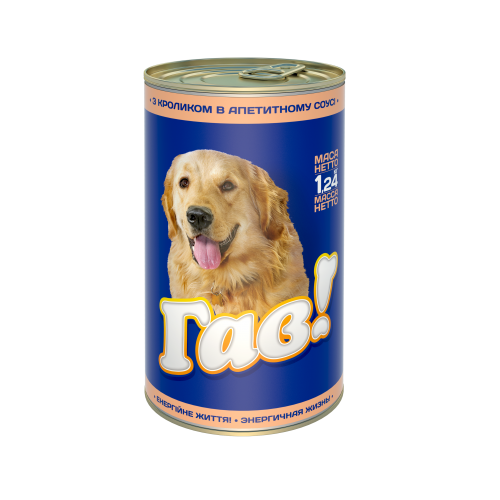 Гав «Для дорослих собак з кроликом в апетитному соусі»