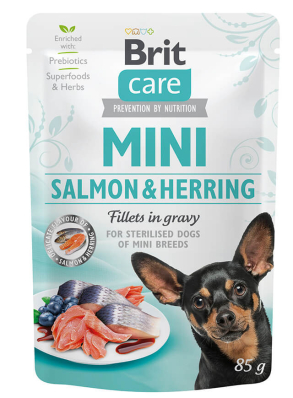 Brit Care Mini Salmon & Herring - вологий корм для собак малих порід лосось і оселедець