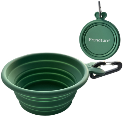 Pronature Holistic Collapsible Silicone Pet Bowl брендова складна миска для собак та котів, зелена, 0,375л