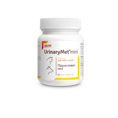 Dolfos UrinoMet mini - дієтична добавка від проблем з сечовидільною системою для собак і котів