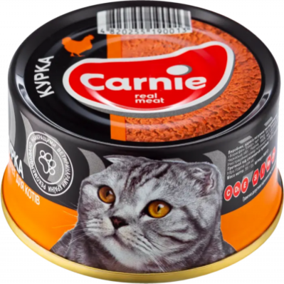 Carnie Паштет для дорослих котів м'ясний, з куркою