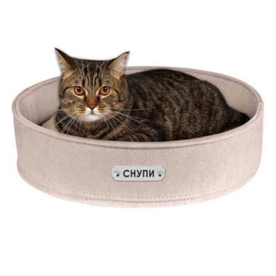 Bronzedog Лежанка для котів та собак малих порід, бежева