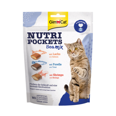 GimCat Nutri Pockets - вітамінні ласощі для котів (морський мікс)