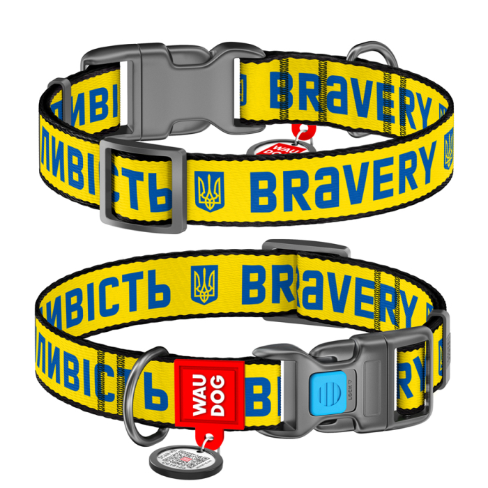 Collar WAUDOG Nylon Нашийник для собак "Сміливість"